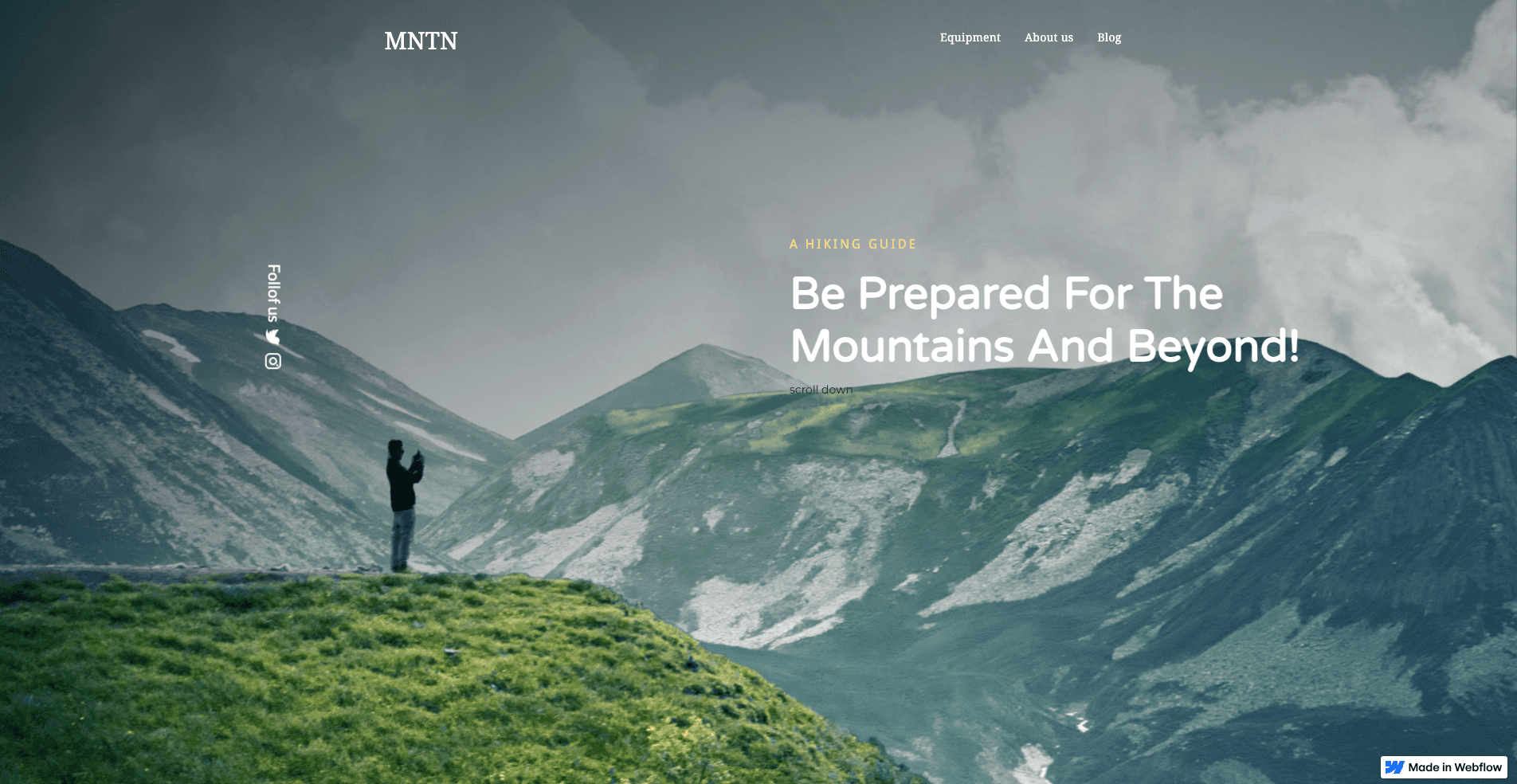 Webflow Website with Scroll Animations & CMS Integration